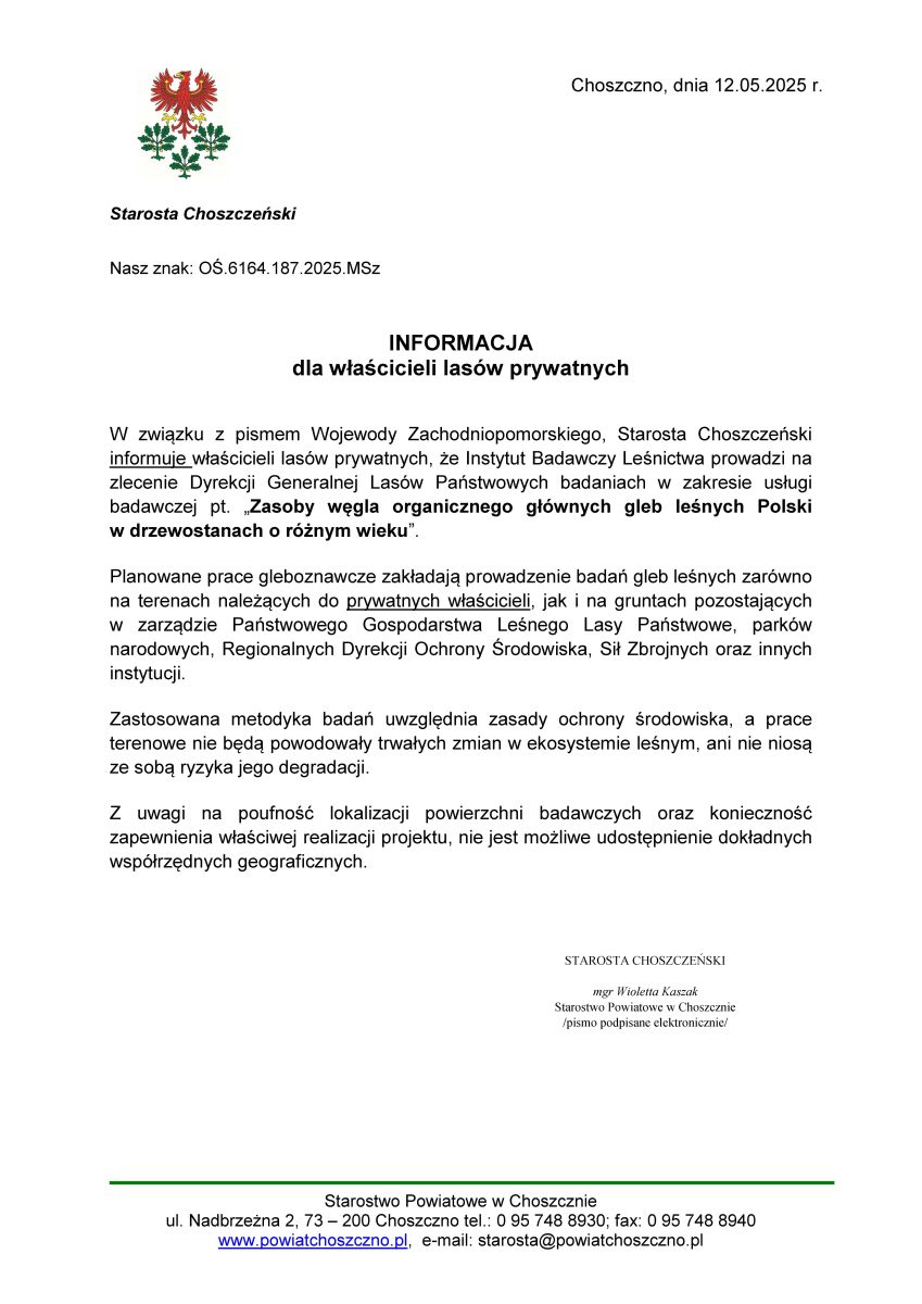 Zdjęcie: INFORMACJA dla właścicieli lasów prywatnych