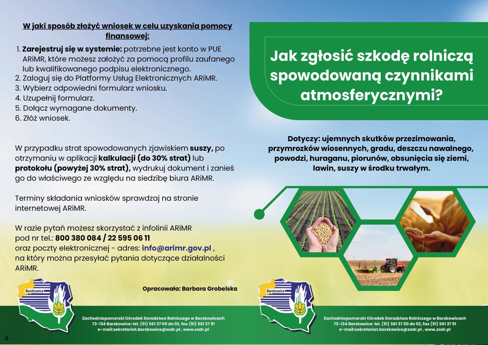 Zdjęcie: Jak zgłosić szkodę rolniczą spowodowaną czynnikami atmosferycznymi?