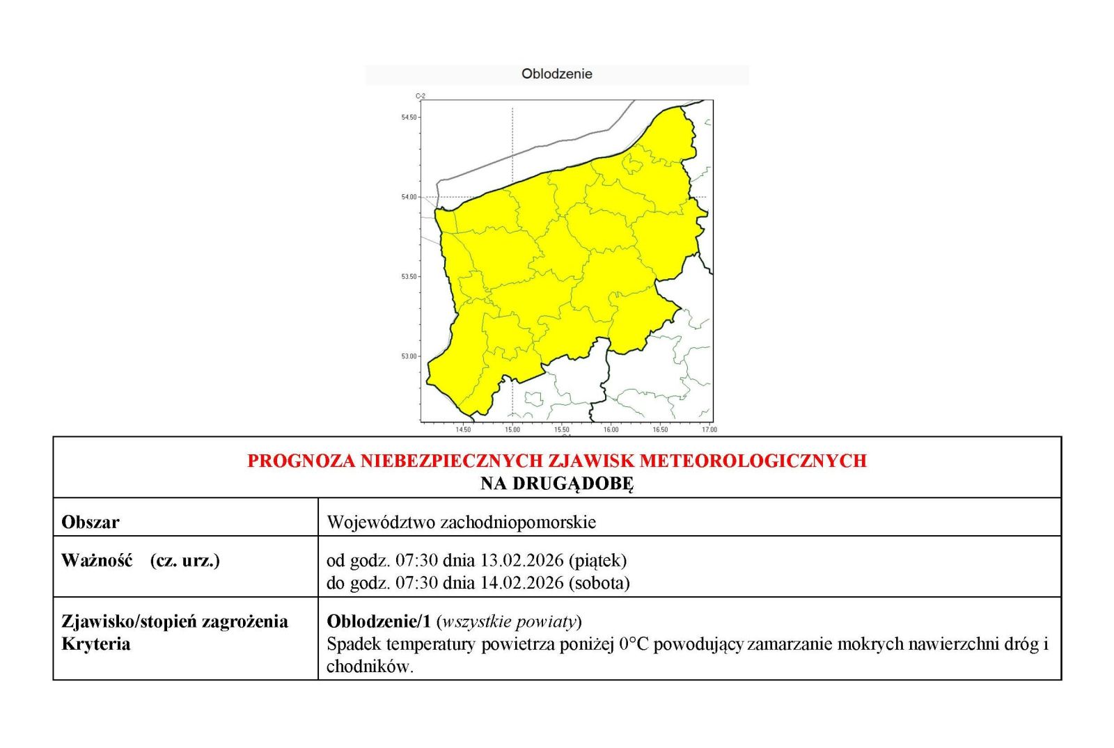 Zdjęcie: Prognoza niebezpiecznych zjawisk meteorologicznych