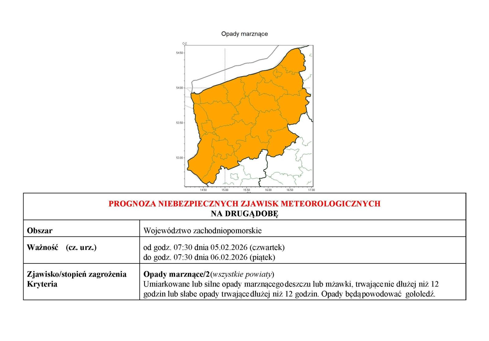 Zdjęcie: Prognoza niebezpiecznych zjawisk meteorologicznych