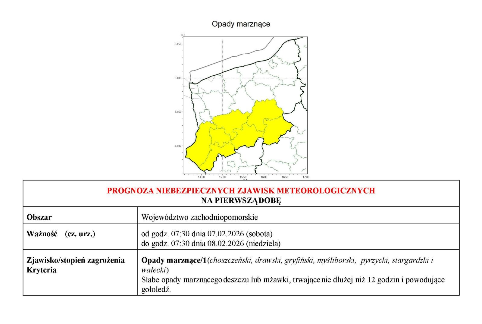 Zdjęcie: Prognoza niebezpiecznych zjawisk meteorologicznych