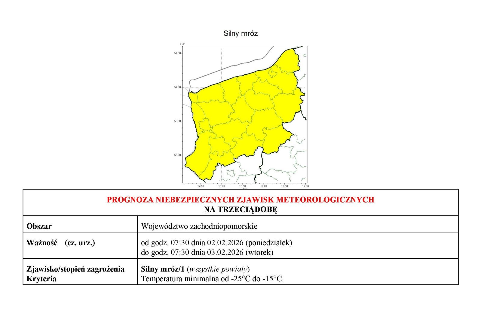 Zdjęcie: Prognoza niebezpiecznych zjawisk meteorologicznych