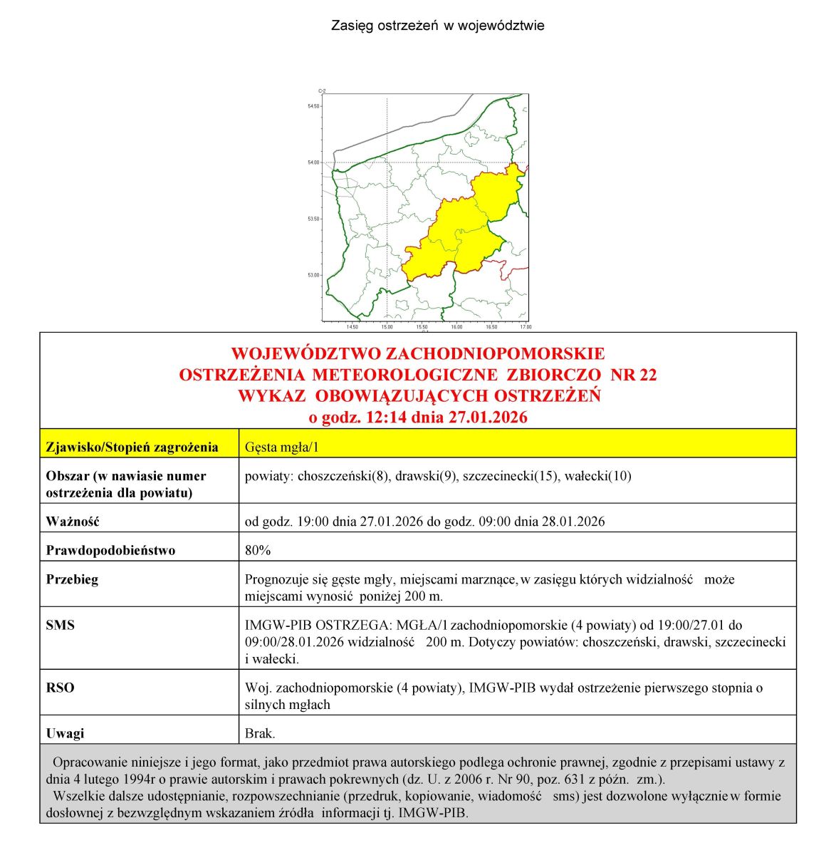 Zdjęcie: OSTRZEŻENIA METEOROLOGICZNE
